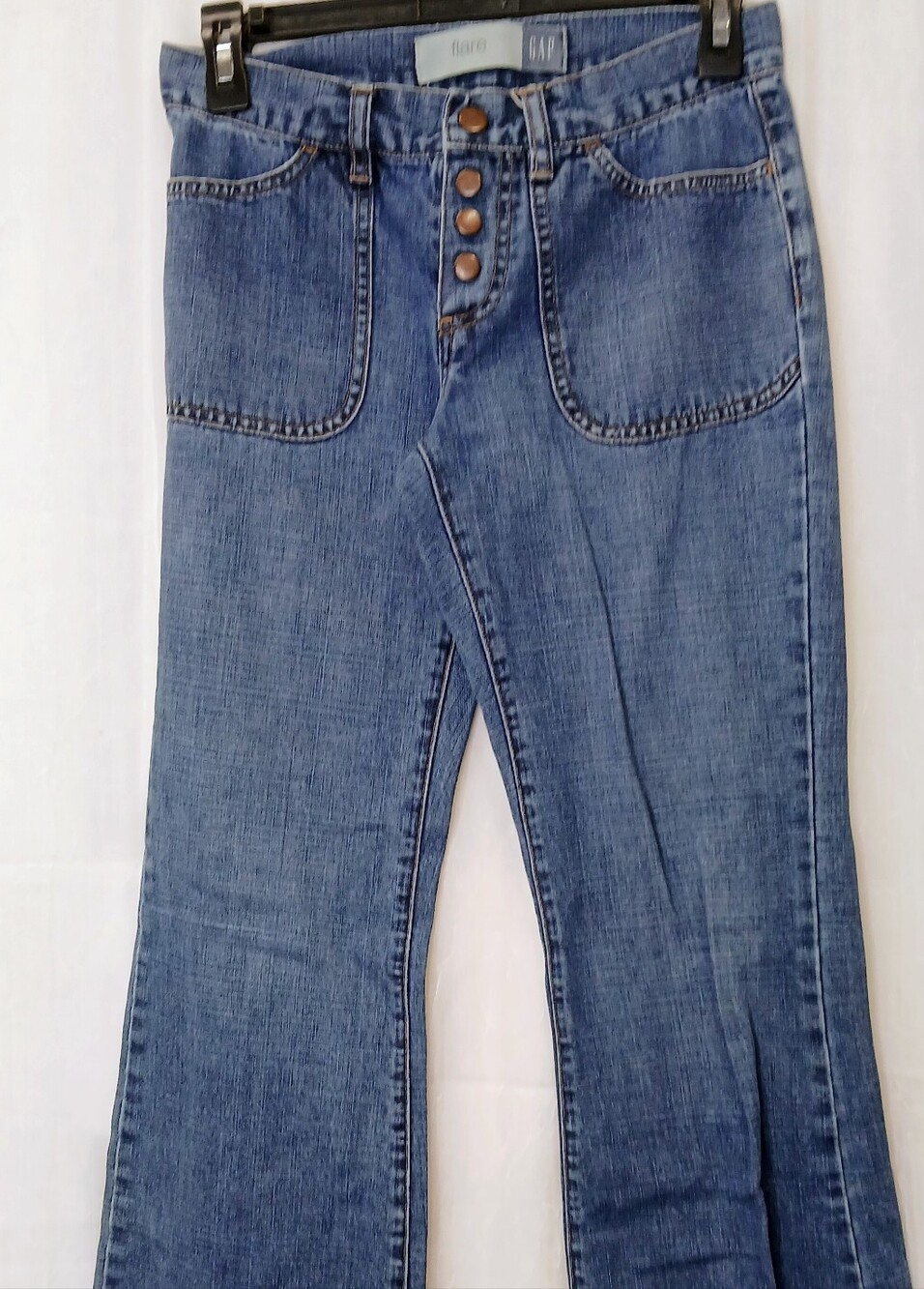 Women’s Blue Denim Flare Jeans - Unbranded